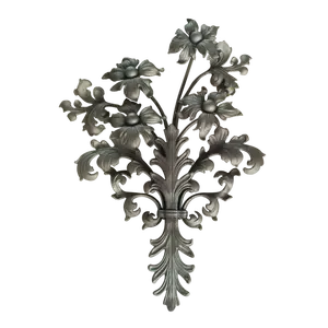 공장 가격 단조 꽃 장식 디자인 울타리 장식 부품 단철 장미 꽃 패널