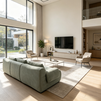 Canapé nuage tendance 3 places, fauteuil moelleux à profil bas pour appartement urbain jeune, décoration moderne et élégante pour la maison