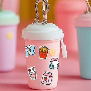 Fresh Cute Cartoon Transfer Stickers Adorable Mini Water Cup Design <b>Tablet</b> <b>Computer</b> Gift Decoration Waterproof Logo Stickers PVC - Product Image 6