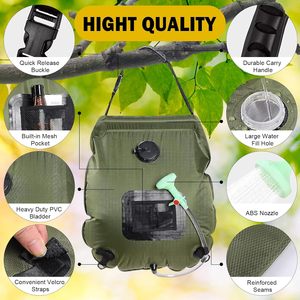 <span class=keywords><strong>Camping</strong></span> randonnée <span class=keywords><strong>bain</strong></span> sac de douche solaire ultraléger avec tuyau et pommeau de douche commutable marche-arrêt pour la natation voyage en plein air - Product Image 4