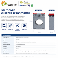 Transformador de Corriente Monofásico CE CP-62/30, Autotransformador Toroidal para Medición 50/5A, Clase 0.5/1, Frecuencia 50/60Hz