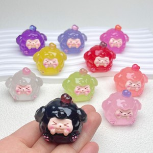 Dessin animé lumineux boule tridimensionnelle Kiki créatif marée jouer bricolage résine breloques bijoux accessoires - Product Image 5