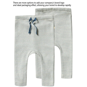 100% algodón manga larga ropa de bebé pijama traje ropa de niño pantalones largos cuello envolvente mamelucos de bebé mono conjunto de 2 piezas - Product Image 6