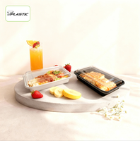 Contenants de stockage alimentaire en plastique blanc de 42 oz (1250 ml) avec couvercles, boîte à bento jetable, empilable, compatible micro-ondes/lave-vaisselle