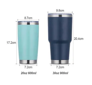Wholesale Powder Coated Stainless Steel Vacuum Double Wall Insulated 30 Oz Car Tumbler Mug Cup 30oz Stainless Steel Tumbler