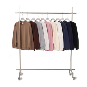 <span class=keywords><strong>Felpa</strong></span> <span class=keywords><strong>con</strong></span> <span class=keywords><strong>Cappuccio</strong></span> da Uomo in Misto Cotone Lavorato a Maglia, Tinta Unita, 320g, Pesante, Traspirante, Vestibilità Ampia, Stile Streetwear - Product Image 4