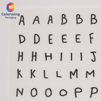 Calcomanías de Agua con Alfabeto Dibujado a Mano, Personalizadas al por Mayor, Pegatinas de Letras y Números para Manualidades y Scrapbooking