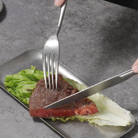 Ensemble de couverts TGYW rétro en acier inoxydable argenté mat brossé, fourchettes à salade, couteaux, cuillères à dessert pour mariage, voyage, maison, cuisine