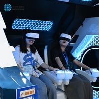 Máquina de Juegos de Realidad Virtual 9D con 2 Asientos, Cine Dinámico, Parque Temático, Simulador de Montaña Rusa, Simulador de Vuelo y Disparos