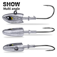 NOUVEAU Hameçon Jig Head NOUVEAU MAJOR Tranchant et Barbelé 9g-40g pour Pêche au Bass en Lac avec Appâts Souples et Technique Drop Shot – 6 Tailles