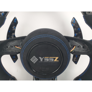 Elegante <span class=keywords><strong>rifacimento</strong></span> interno del Volante in fibra di carbonio in pelle blu resistente per <span class=keywords><strong>auto</strong></span> a 2013 2016 Volante A3 - Product Image 2