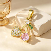 Pendentifs en gros colorés en zircon cubique, breloques cerise, flocon de neige, rectangulaires, ovales, ronds, gemmes émaillées, ange, tulipe, pour bijoux DIY