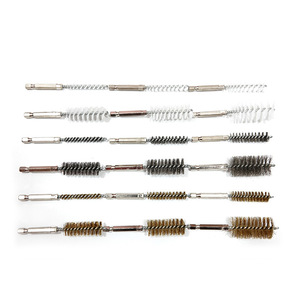 Cepillo de alambre de acero inoxidable, cepillo de limpieza de tubos redondos con vástago hexagonal de 1/4 pulgadas para uso mecánico, limpiador de tuberías duradero, 6 uds. - Product Image 4