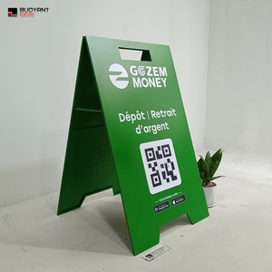 Custom Pattern Outdoor Stainless Steel Advertising Floor Standing Foldable Sidewalk a Frame Sign <b>Board</b> - Product Image 6