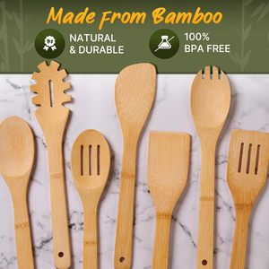 环保木竹材质7件套烹饪用具套装（带勺子） - Product Image 2