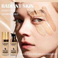 Fond de Teint Liquide en Bouteille en Verre OEM Marque Privée, Base Correctrice Couvrante, Crème Colorée pour Toutes les Tons de Peau, Longue Tenue