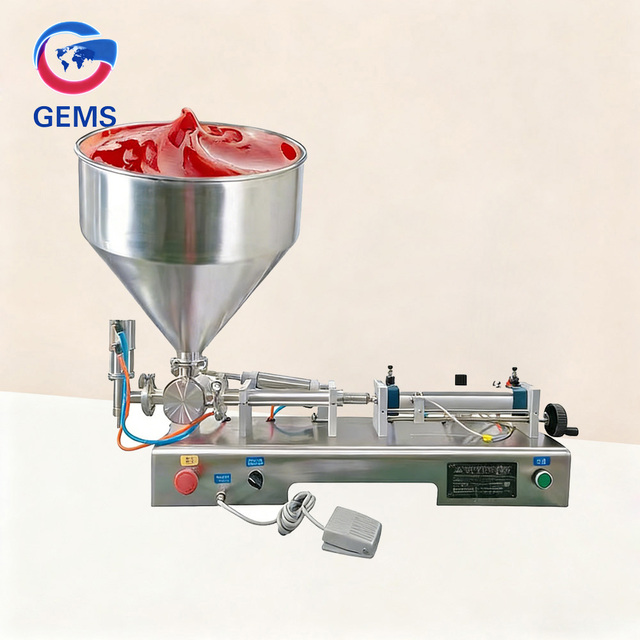 Pneumatic Paste Filling Sesame Butter Tahini Filling Machine Sesame Paste Peanut Butter Filler Shea Butter Filling Machine