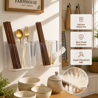 Support de rangement mural en plastique pour vaisselle de cuisine à faible coût, boîte à baguettes, conteneur de drainage portable pour la maison