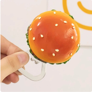 Nuevo y creativo abridor de botellas de cerveza en forma de <span class=keywords><strong>queso</strong></span>, imanes de resina <span class=keywords><strong>para</strong></span> nevera <span class=keywords><strong>para</strong></span> uso doméstico, abridor de patatas fritas, <span class=keywords><strong>Hamburguesa</strong></span> de maíz <span class=keywords><strong>para</strong></span> el hogar - Product Image 1