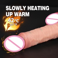 3-in-1 Realistisches Spielzeug Dilbo für Frauen, 25 cm Dicker Riesiger Silikon-Dildo mit Hautähnlicher Textur, Freihändiges Spielzeug für Erwachsene