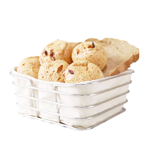 Cestino Ovale in Filo Metallico Acciaio <span class=keywords><strong>Inox</strong></span> 304 Argento Cestino Ovale per Pane Cestino Ovale per Frutta - Product Image 3