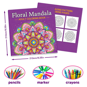 Nouveau livre de <span class=keywords><strong>coloriage</strong></span> mandala transfrontalier <span class=keywords><strong>pour</strong></span> adultes, anti-stress, 32 pages, activités de dessin et de peinture, papier de haute qualité, parfait - Product Image 5