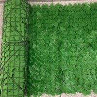 V-3155 Plantes artificielles, rouleau de clôture en feuilles vertes artificielles, écran d'intimité en fausses plantes pour la décoration de balcon, de jardin et de clôture