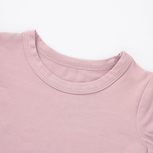 핫 세일 솔리드 아기 의류 세트 2pcs 대나무 의류 아기 잠옷 세트 - Product Image 4