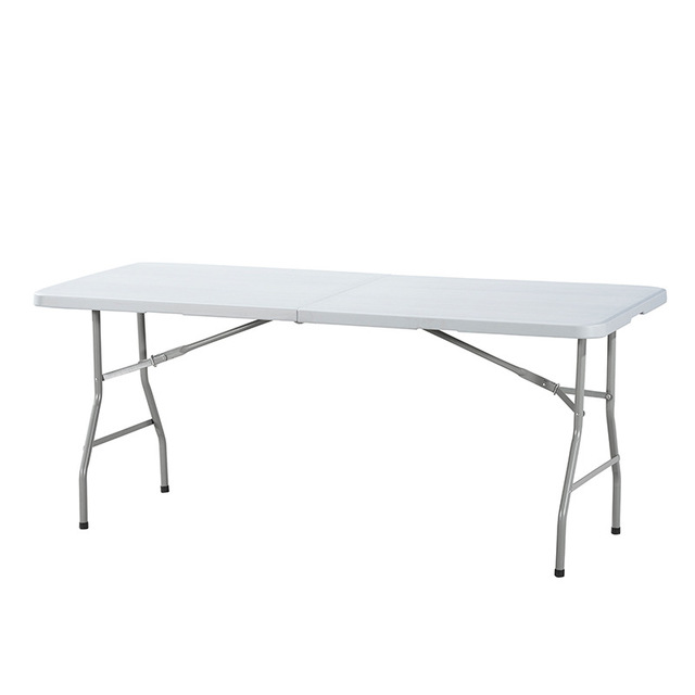 New Arrival Fast Shipping Easy Fold 5ft Plastic Folding Dining Table Set