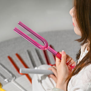 Set Garpu Nada Kristal Kuarsa Kemurnian Tinggi 8-30mm SUCCESS, Alat Penyembuhan Suara Chakra dengan Kotak Diapason - Product Image 6