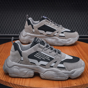 Autumn Men's New Breathable Mesh Slip-On Sports <b>Shoes</b> Trendy Versatile <b>Height</b>-<b>Increasing</b> Casual Running Dad <b>Shoes</b> - Product Image 3