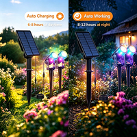 Lampe solaire LED SMD à panneau poly-silicium, intensité variable, angle de faisceau de 60 degrés, solutions d'éclairage pour aménagement paysager commercial
