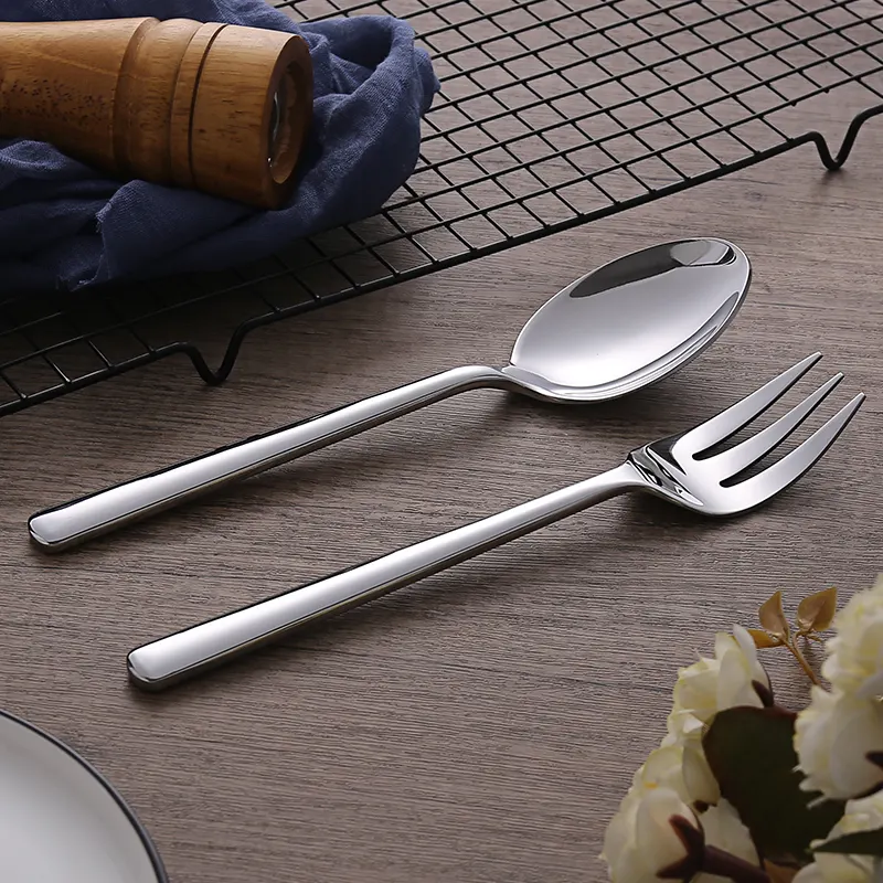 24cm Length 18/10 Luxury Metal Spoon Fork Bulk Factory Manufacturer Stainless Steel Serving Spoon