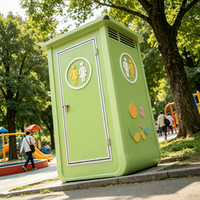 Toilettes portables préfabriquées en conteneur, design industriel, installation rapide, toilettes sanitaires extérieures pour usage en parc