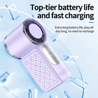 Ventilateur portable ViVolt T240 rechargeable par USB, 199 vitesses, affichage numérique, moteur sans balais, silencieux, 2-4 heures d'autonomie, pour voiture, extérieur, camping-car