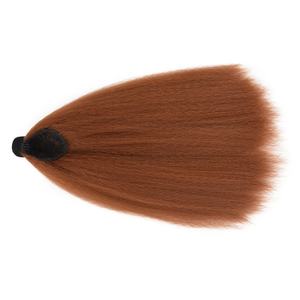 22 ''100G lungo Afro crespo lisci capelli sintetici ricci ad alta temperatura in fibra di coda di cavallo extension per parrucchino Yaki Wrap - Product Image 6
