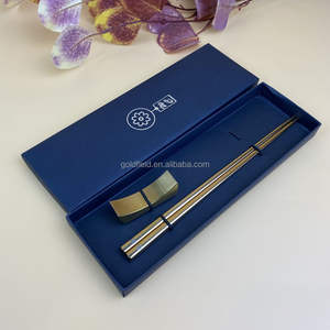 Palillos duraderos de fibra de vidrio negro mate con favores de boda de aleación a prueba de moho con soporte Palillos Chinos - Product Image 6