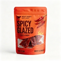 Sachets Doypack Personnalisés Imprimés Anti-humidité Refermables (MOPP/VMPET/PE) pour Emballage Alimentaire, Viande Séchée, et Emballage de Bâtonnets de Miel