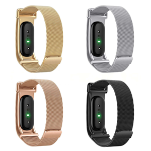 สายรัดข้อมือโลหะระดับพรีเมียมแบบ OEM สายรัดแบบมิลานีสปรับได้ ใช้งานร่วมกับ Fitbit Air ได้ - Product Image 2