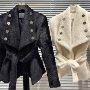 OUDINA autunno Fragrance Style giacca corta giacca <span class=keywords><strong>Blazer</strong></span> <span class=keywords><strong>Tweed</strong></span> Cropped Ladies paillettes Jacket Women - Product Image 2