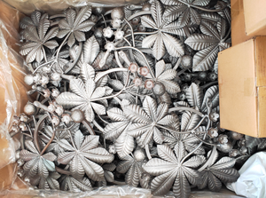 Fleurs en acier moulé décoratives en <span class=keywords><strong>fer</strong></span> <span class=keywords><strong>forgé</strong></span> pour portail, motif raisins, vente en gros - Product Image 6