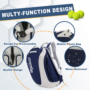 Mochila <span class=keywords><strong>de</strong></span> Pickleball <span class=keywords><strong>de</strong></span> PU Impermeable <span class=keywords><strong>de</strong></span> Alta Calidad con Logo Personalizado Impreso, Bolsa Deportiva <span class=keywords><strong>de</strong></span> Nailon para Exteriores y Gimnasio, Bolsa para Palas <span class=keywords><strong>de</strong></span> Pickleball - Product Image 6
