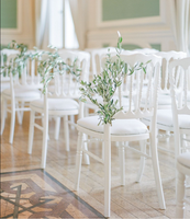 Chaises de banquet pliantes en plastique blanc durables pour mariages et événements, empilables, style Napoléon, pour hôtels