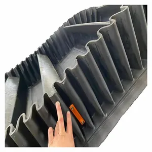 High Temperature Heat Resistant Conveyor Belt EP250 Corrugated Sidewall Conveyor Belt
