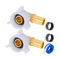 Adaptateur femelle pivotant à 90 degrés 1/2" NPSM, raccords à sertir en laiton PEX 1/2" x 1/2", coude pivotant PEX, connecteur de robinet