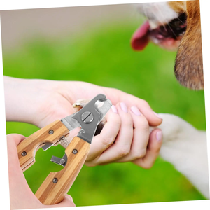 כלב יוקרה ללא מאמץ & חתול clipper הטוב ביותר לחיות מחמד מסמר כלי טיפוח עם נירוסטה & עץ חומר מדריך סוג מספריים - Product Image 6