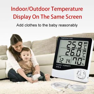 <span class=keywords><strong>Monitor</strong></span> Kelembapan dan Suhu Ruangan, Higrometer Digital, Termometer Digital untuk Penggunaan di Rumah - Product Image 1
