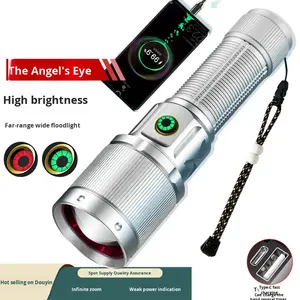 Lampe de poche de camping ultra-lumineuse à charge directe <span class=keywords><strong>laser</strong></span> blanche, puissante, longue portée, haute puissance - Product Image 2