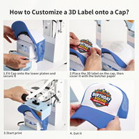 Presse à chaud double pour casquettes 70 mm, machine de sublimation pour casquettes, presse à chaud DTF pour étiquettes 3D
