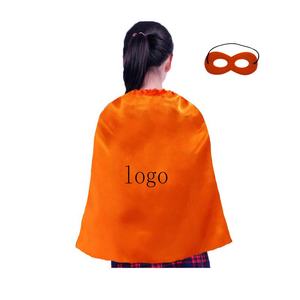 Vente en gros de super-héros <span class=keywords><strong>monocouche</strong></span> Cape noire et masque ensembles enfants Halloween Cosplay Costume robe de soirée - Product Image 3